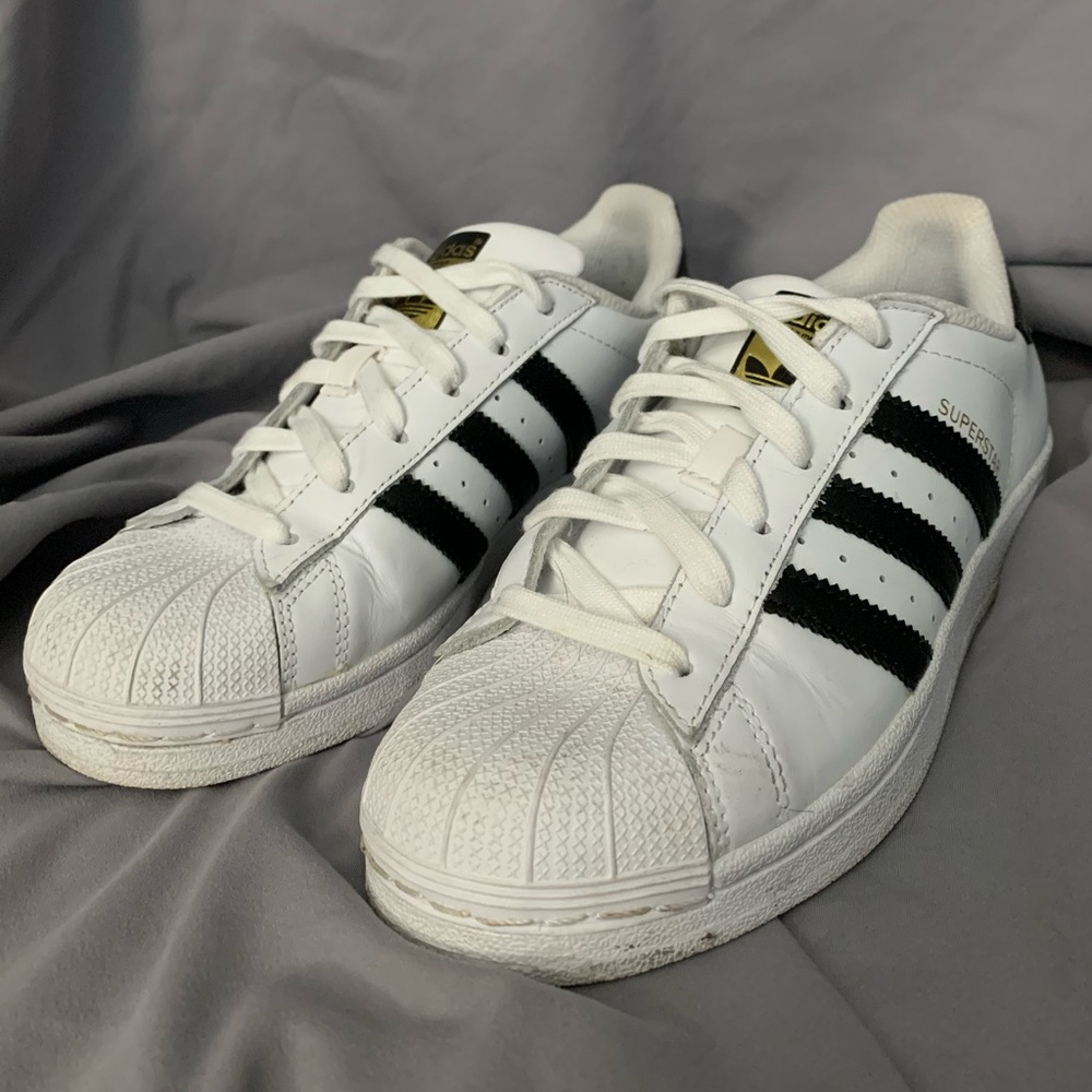 Adidas Superstar White/Black with Gold detail